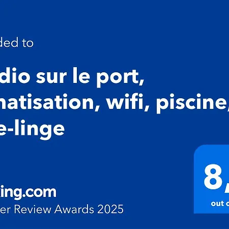 Sur Le Port, Climatisation, Wifi, Piscine, Lave-linge *